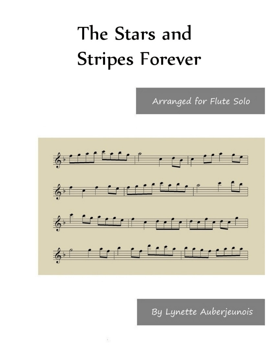 The Stars and Stripes Forever - Flute Solo Chamber Music scores gallery preview page 1