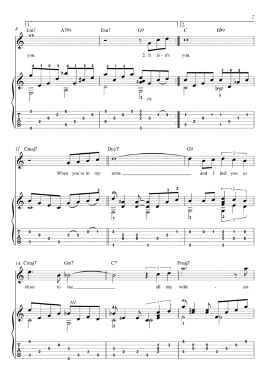 The Nearness Of You Electric Guitar scores gallery preview page 2