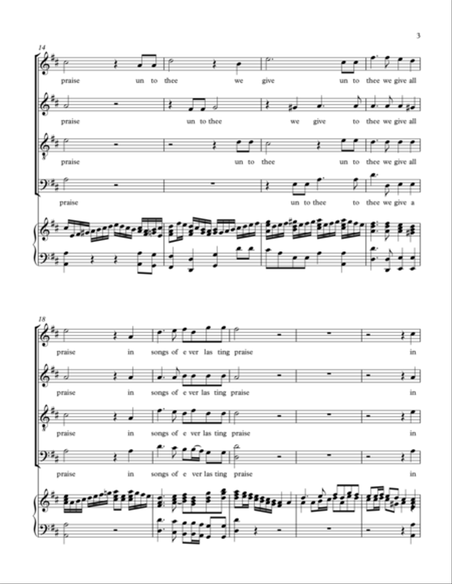 IN SONGS OF EVERLASTING PRAISE(HEDGES NOWAY OUT) 4-Part scores gallery preview page 3