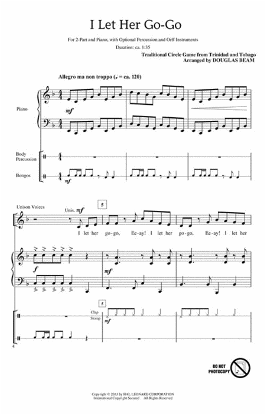 I Let Her Go-go 2-Part scores gallery preview page 2