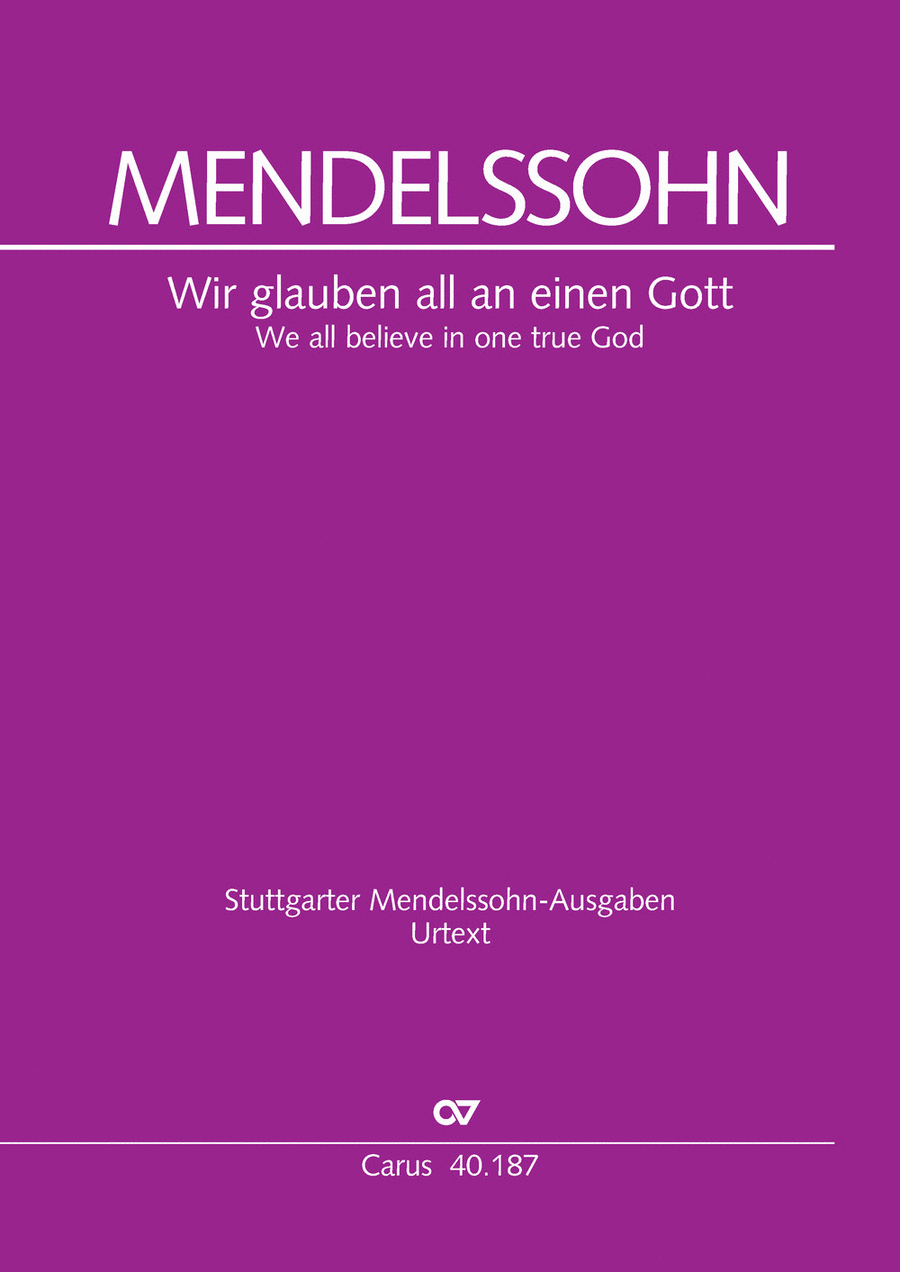 We all believe in one true God (Wir glauben all an einen Gott) 4-Part scores gallery preview page 1
