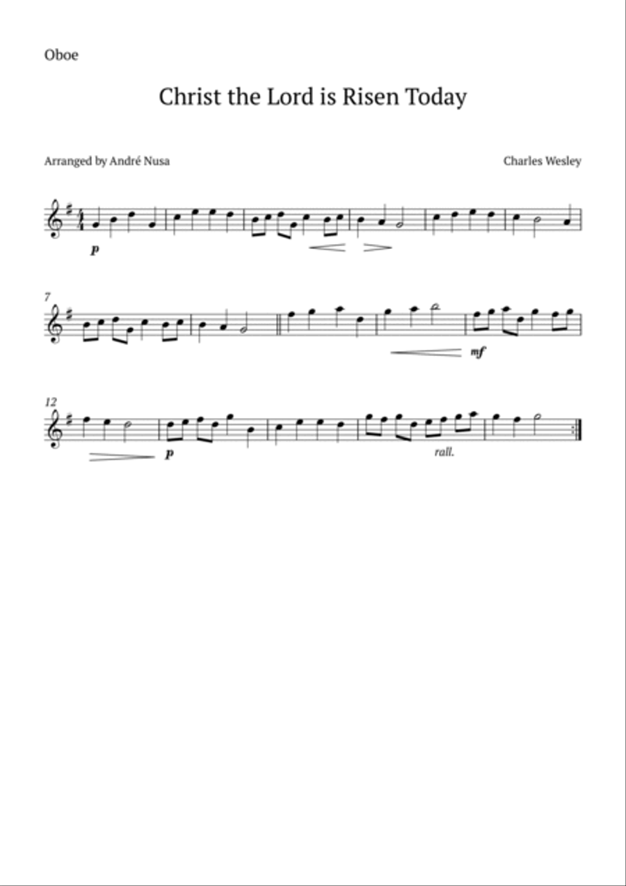 Christ the Lord is Risen Today Clarinet scores gallery preview page 3