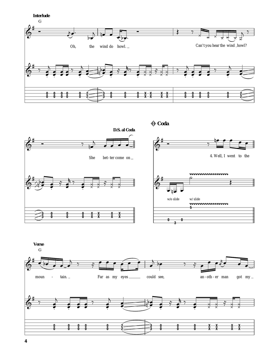 Come On In My Kitchen Electric Guitar scores gallery preview page 4