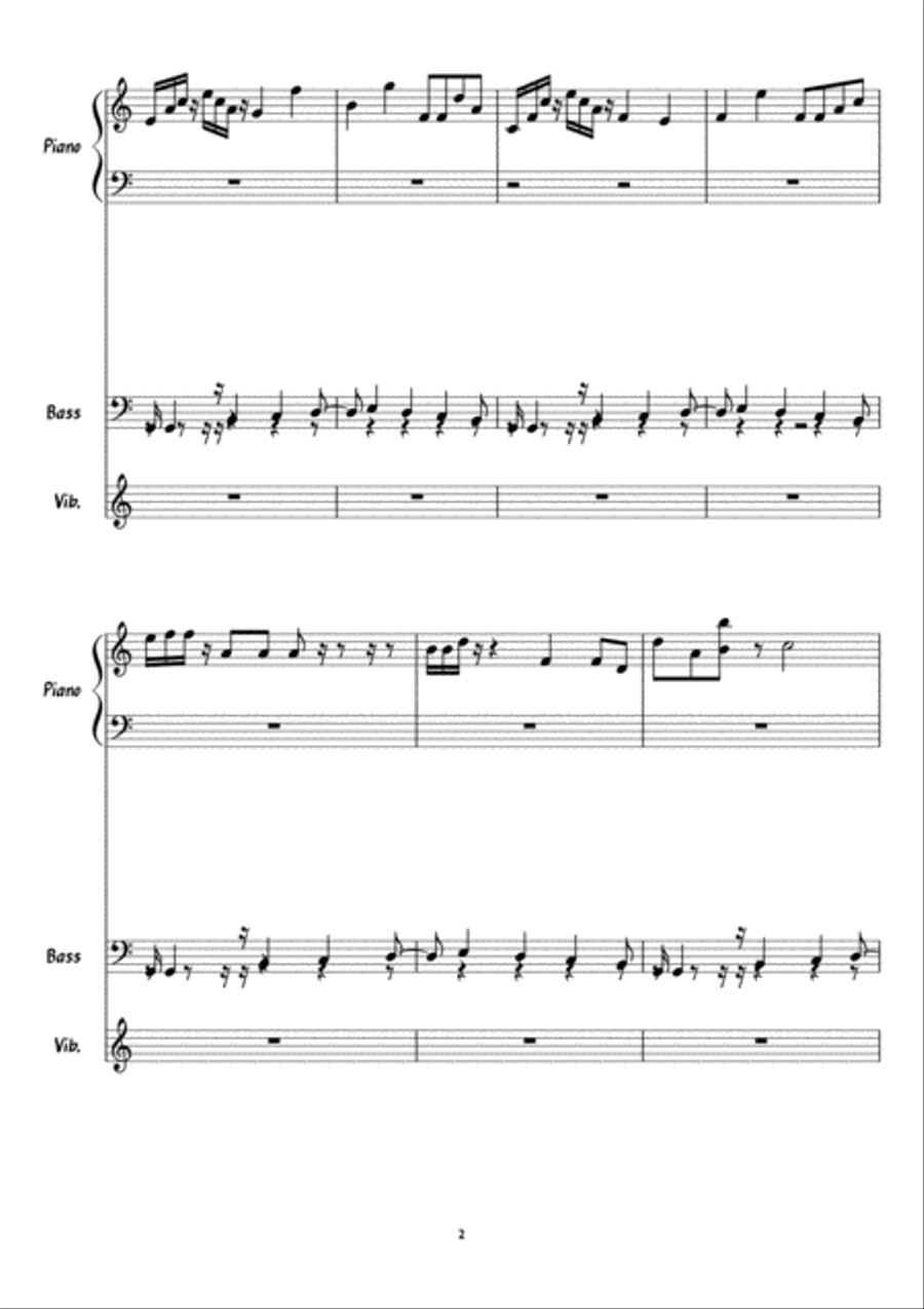 Jazz happy - Music Without Drums Small Ensemble scores gallery preview page 2