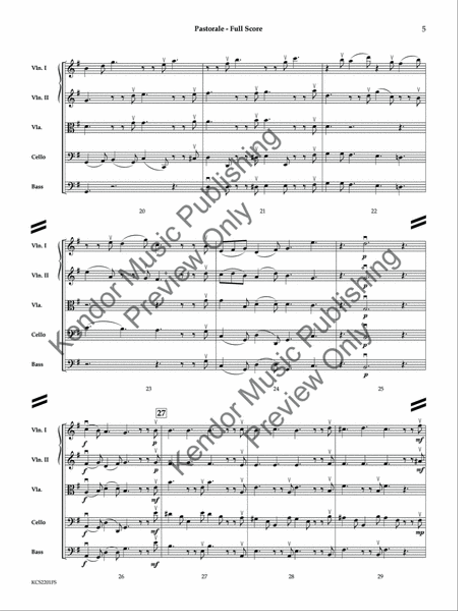 Pastorale (Score) Pastorale (Score) String Orchestra scores gallery preview page 6