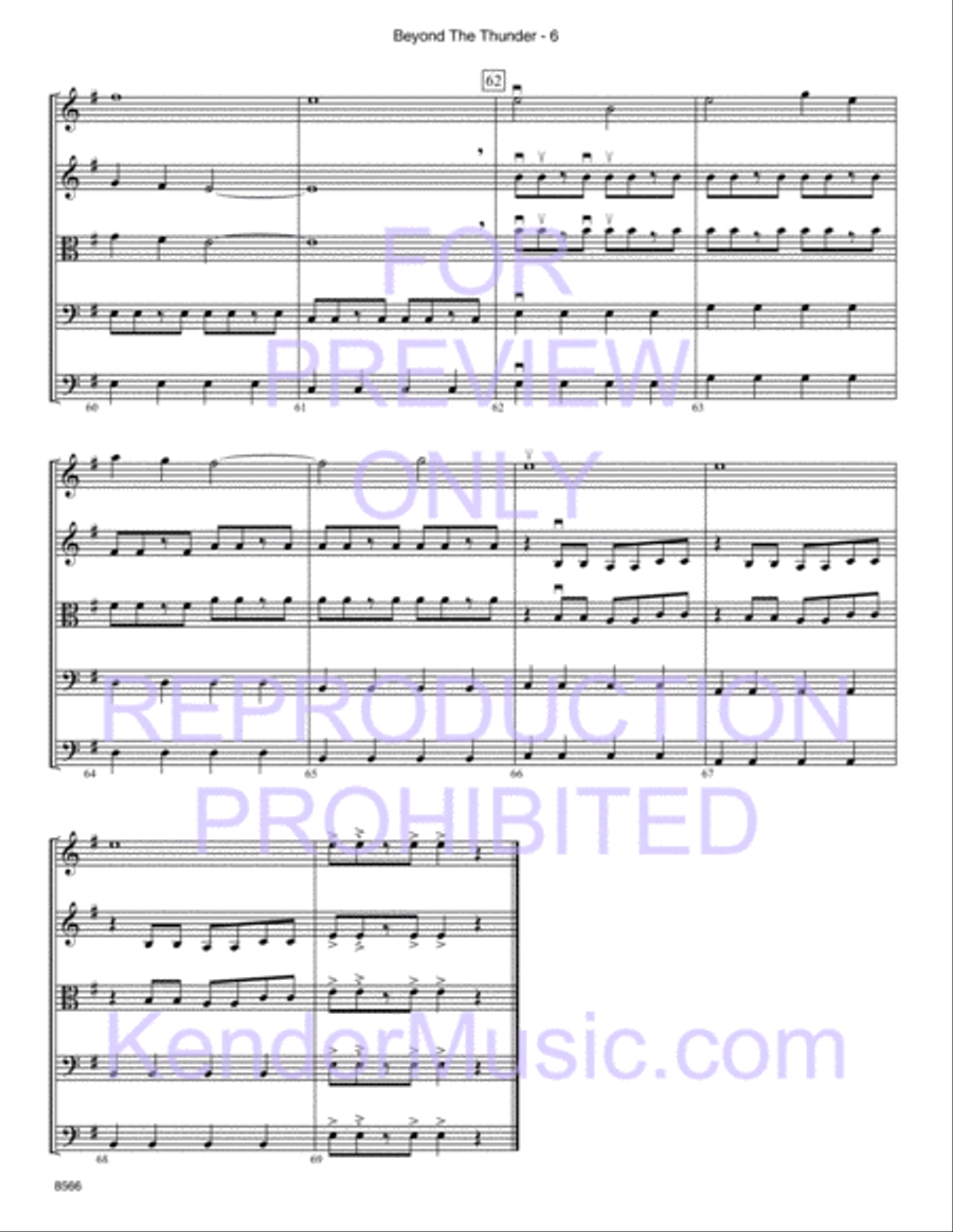 Beyond The Thunder String Orchestra scores gallery preview page 8