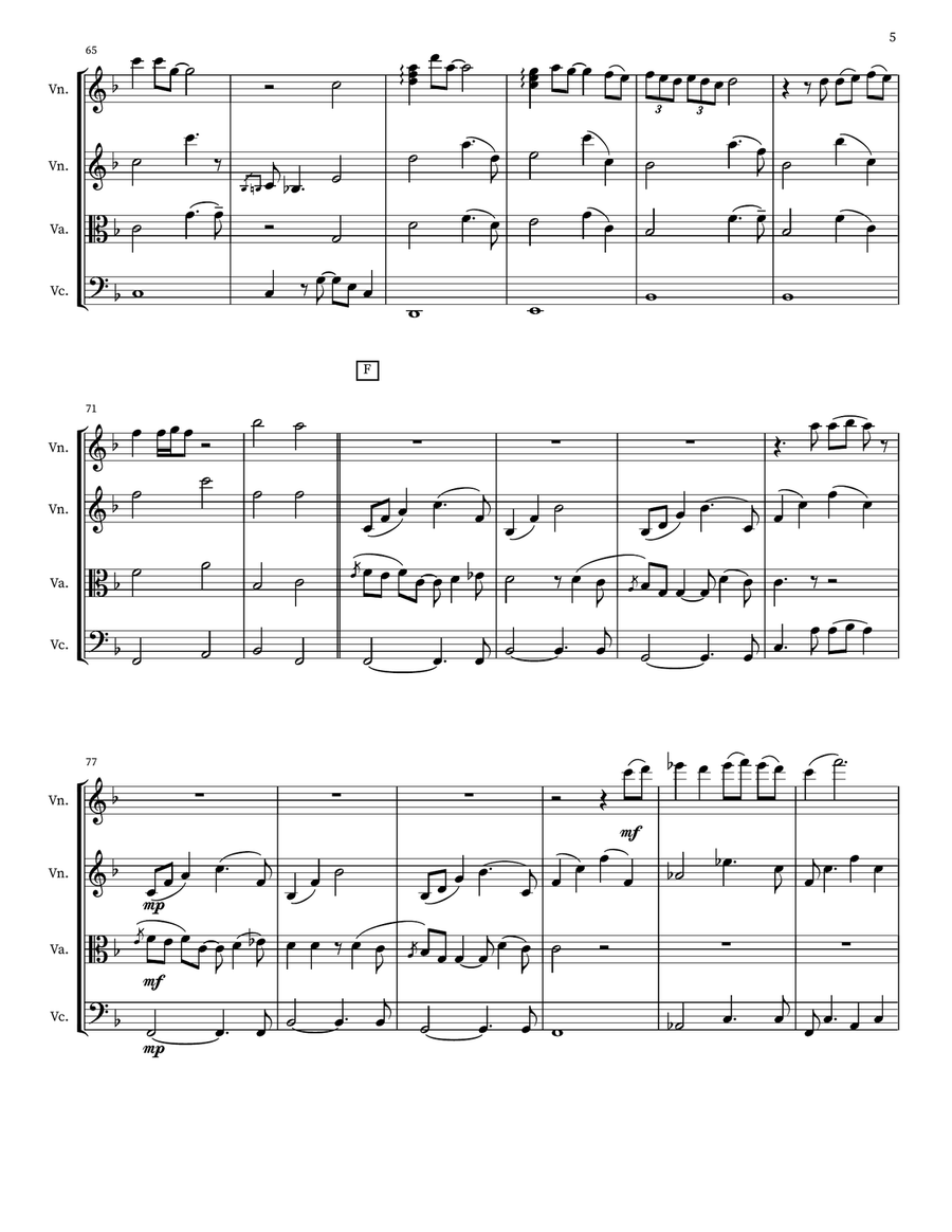 Pehla Nasha String Quartet scores gallery preview page 5