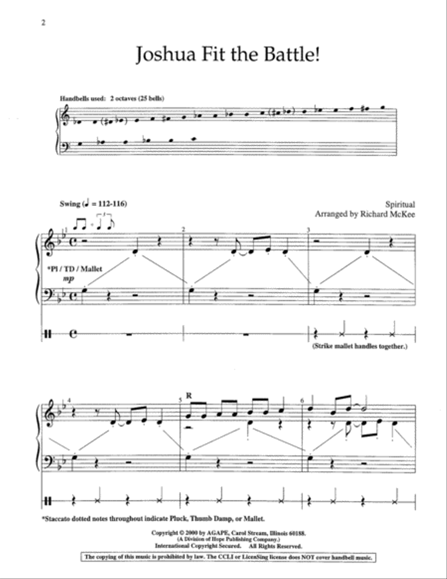 Joshua Fit the Battle! 2-Octaves scores gallery preview page 9