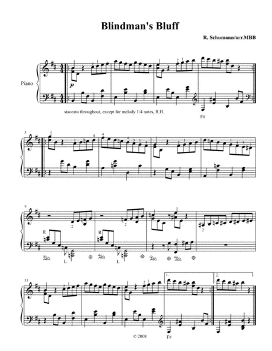 Scenes from Childhood Op.15 by Robert Schumann, for Piano Solo image number null