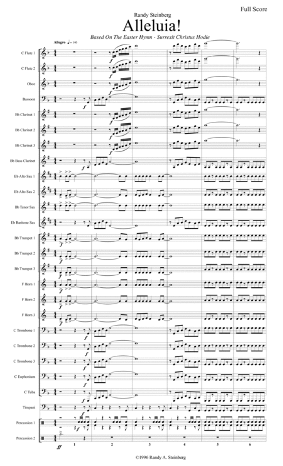 Alleluia! Concert Band scores gallery preview page 4