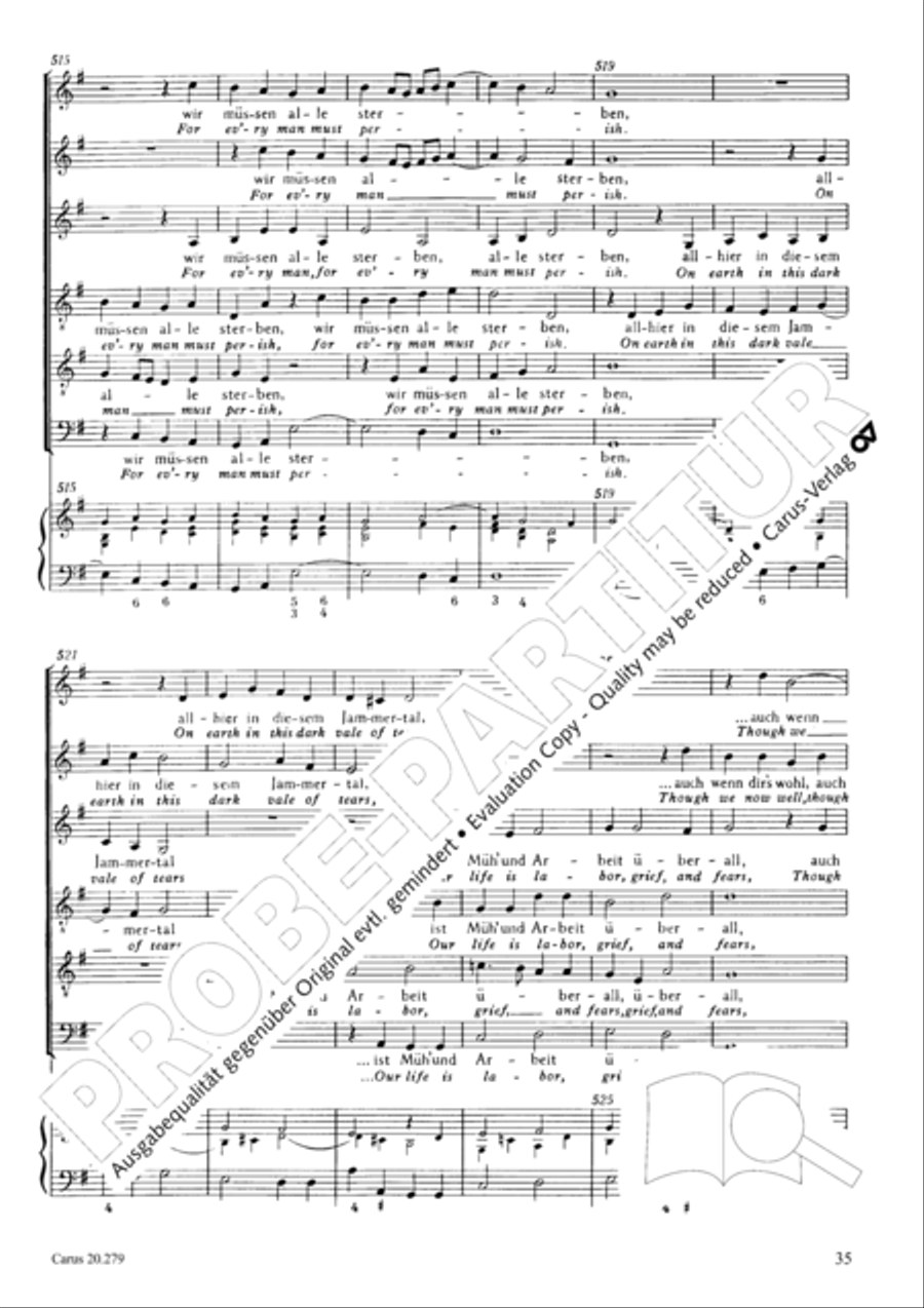 Musikalische Exequien I-III Score scores gallery preview page 38