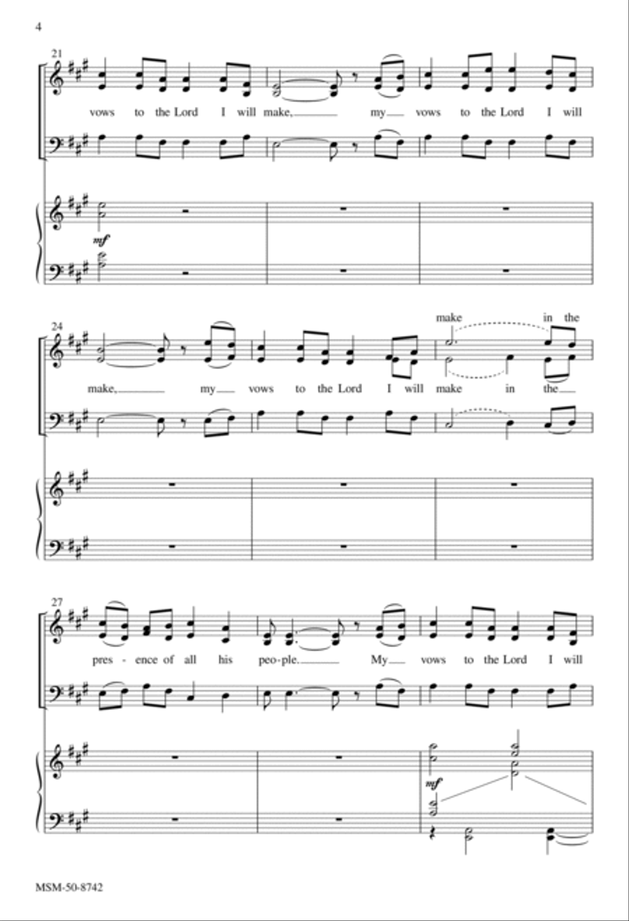 My Vows to the Lord I Will Make 3-Part scores gallery preview page 4