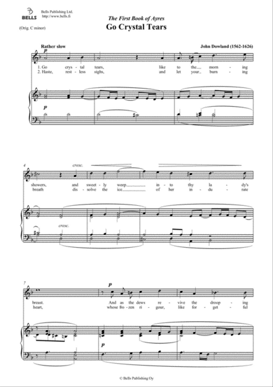 Go Crystal Tears (D minor) Voice Solo scores gallery preview page 1
