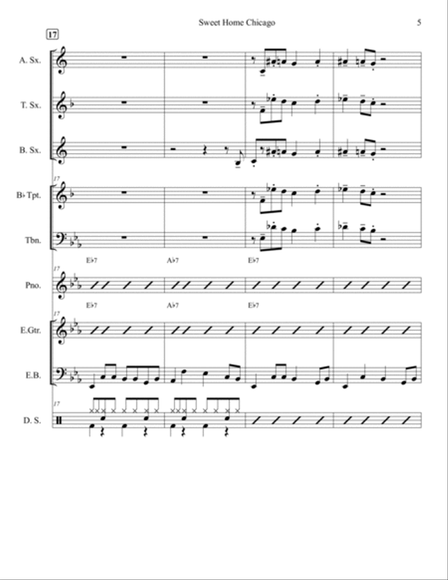 Sweet Home Chicago Voice scores gallery preview page 5
