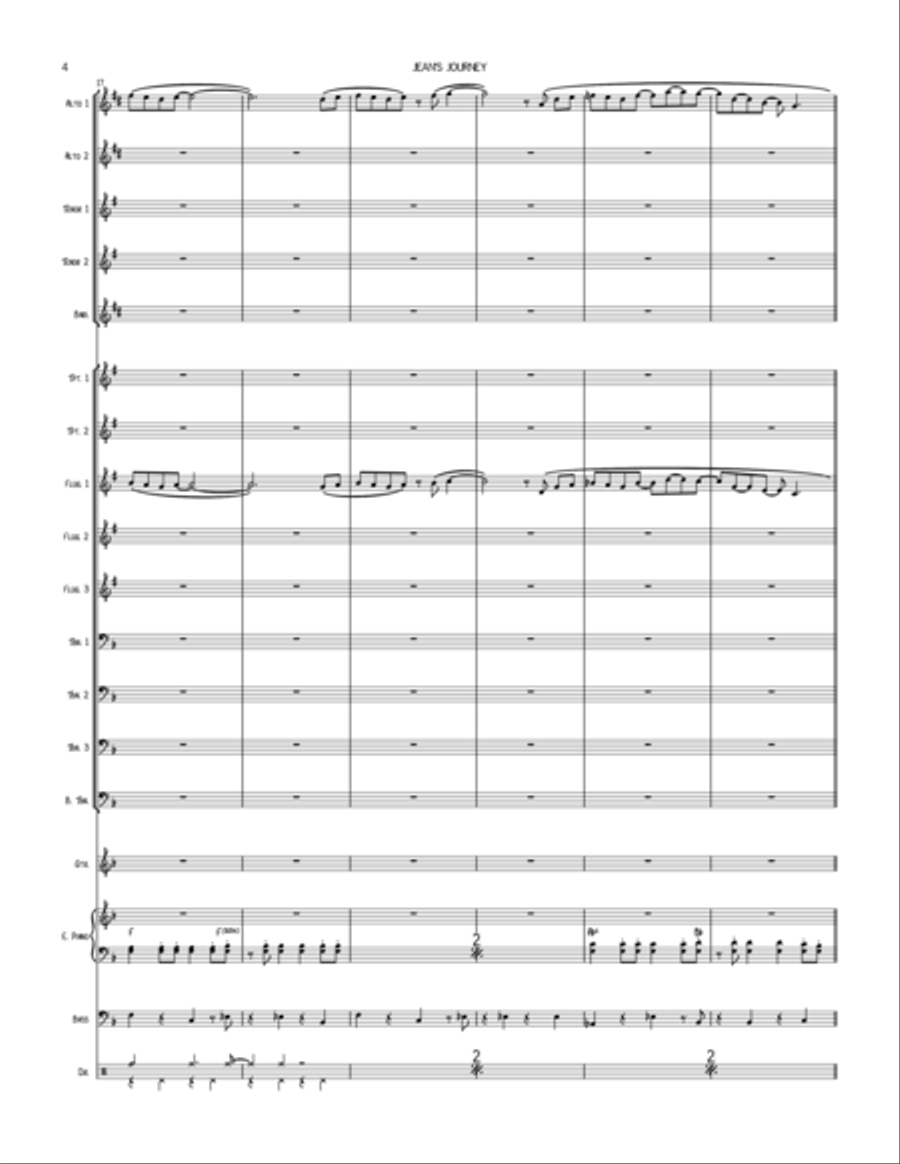 Jean's Journey Jazz Ensemble scores gallery preview page 4