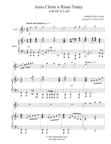 Jesus Christ is Risen Today (Violin-Piano) image number null
