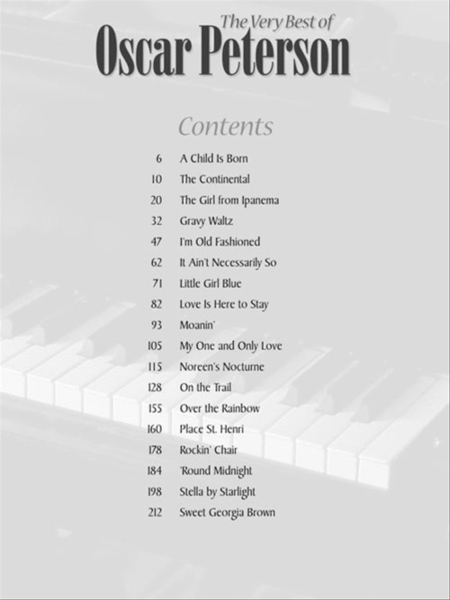 The Very Best of Oscar Peterson Piano Solo scores gallery preview page 3