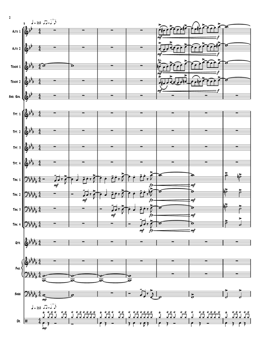 Swingin' Fur Elise - for Jazz Band Jazz Ensemble scores gallery preview page 3