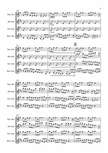 Waves - Saxophone quartet (SATB) image number null
