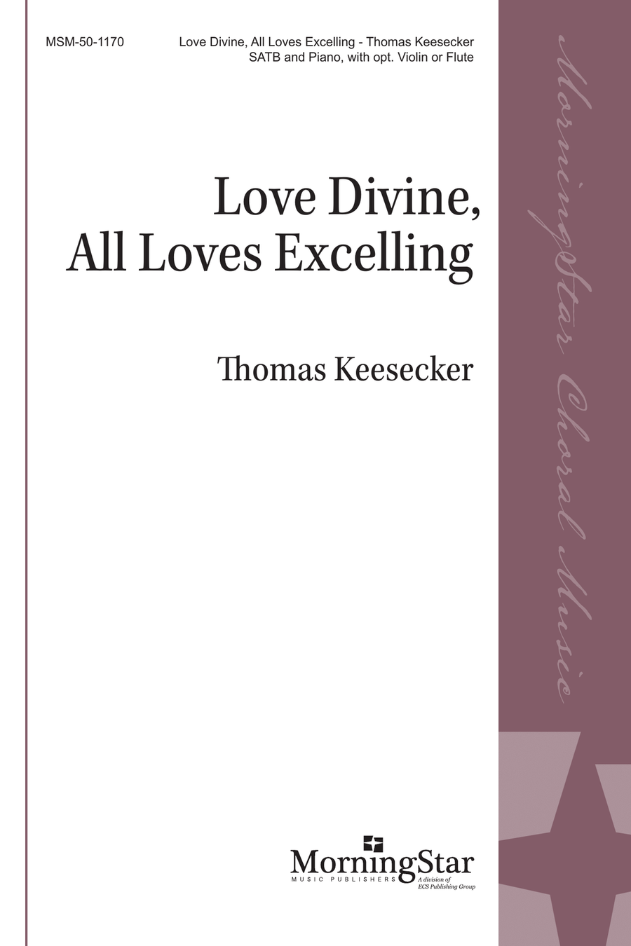Love Divine, All Loves Excelling 4-Part scores gallery preview page 1