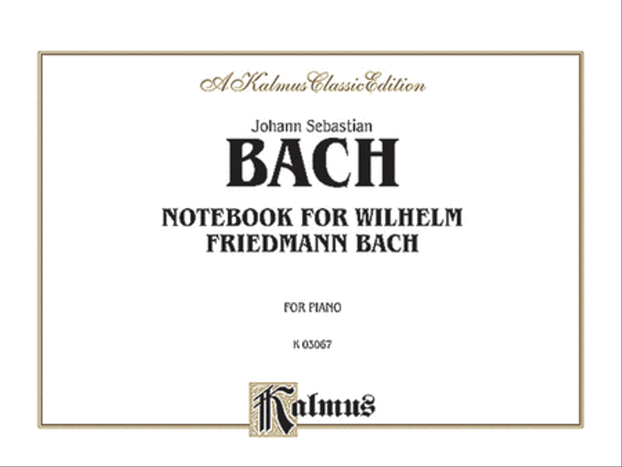 Notebook for Wilhelm Friedemann Bach