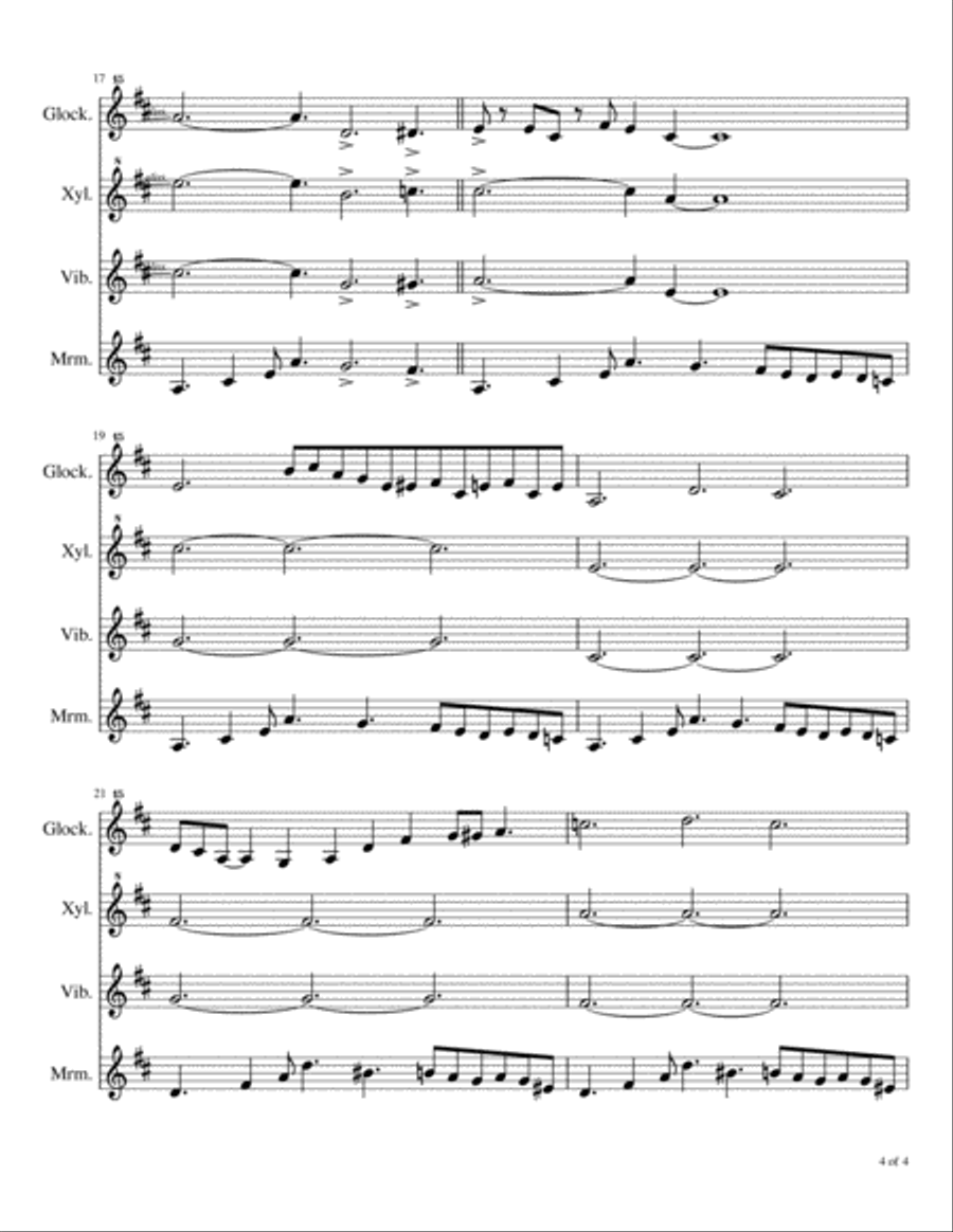 Quartet #8 Percussion Ensemble scores gallery preview page 5