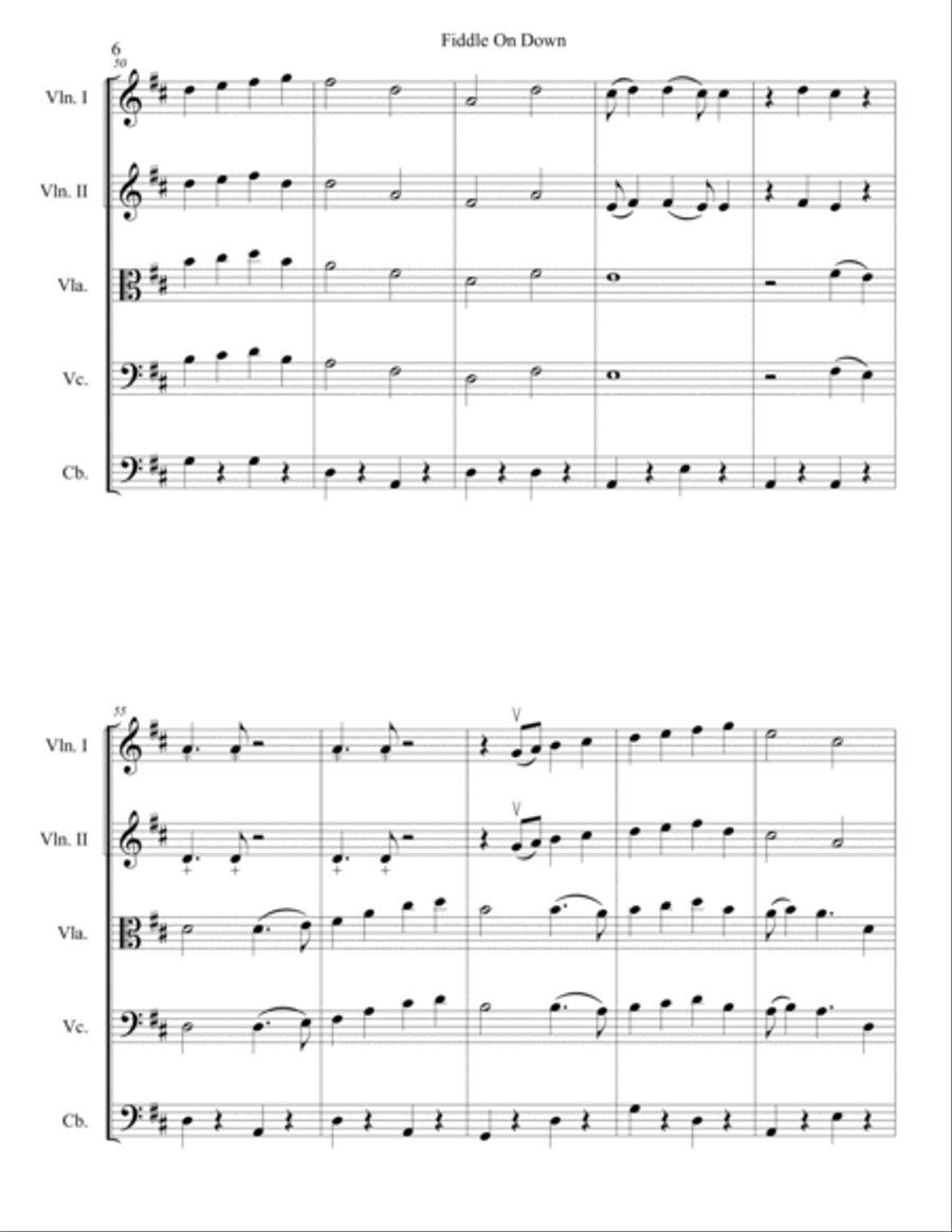 Fiddle On Down String Orchestra scores gallery preview page 6