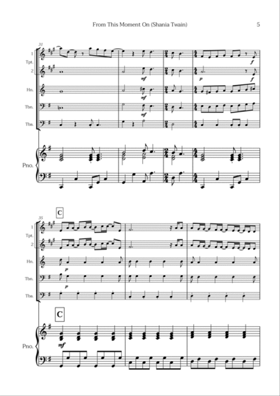 From This Moment On Trombone scores gallery preview page 5