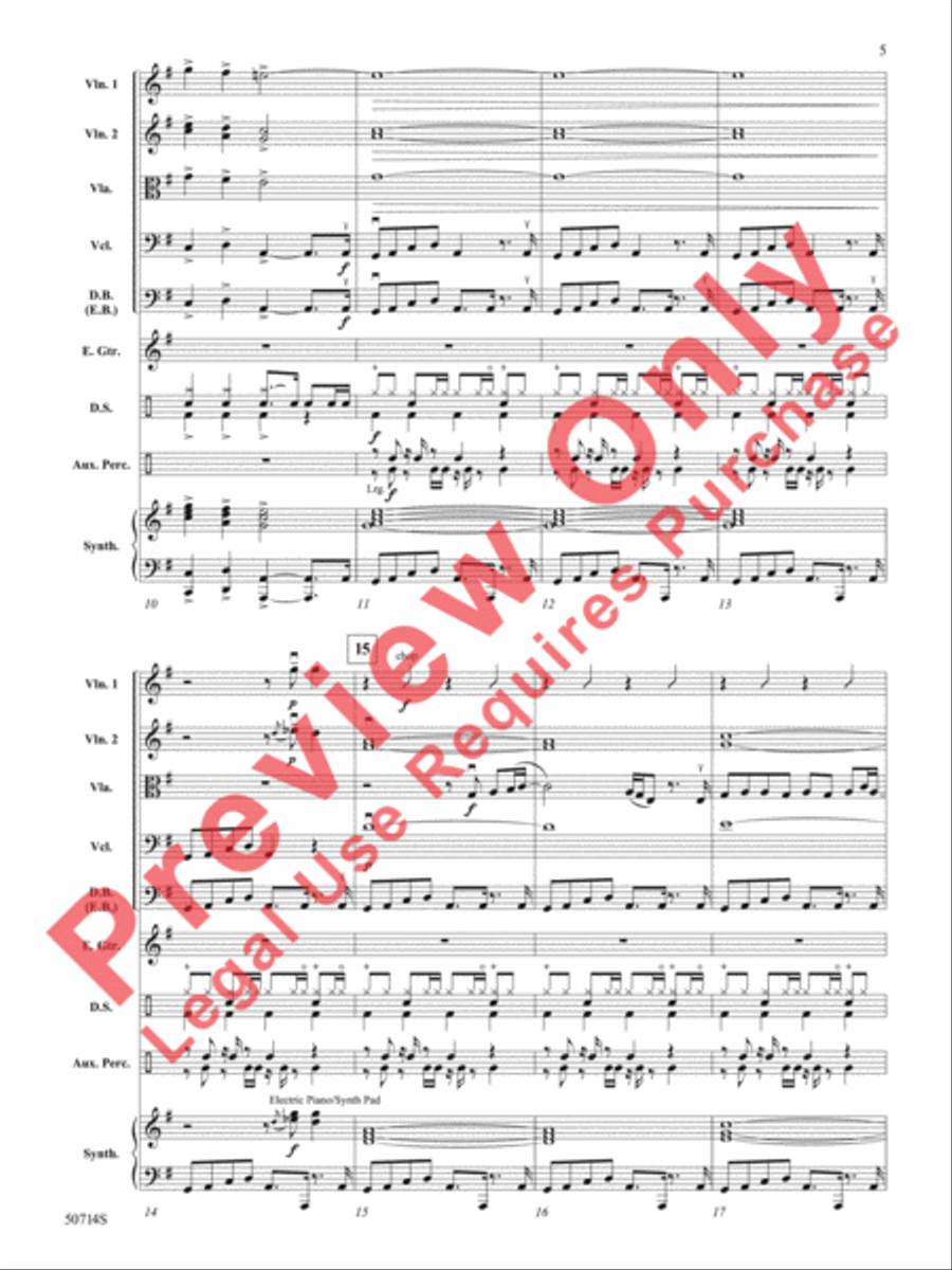 Thriller String Orchestra scores gallery preview page 6
