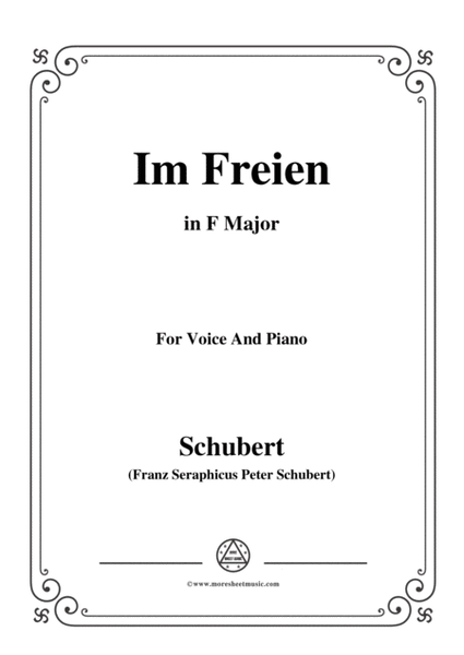Schubert-Im Freien,in F Major,Op.80 No.3,for Voice and Piano image number null