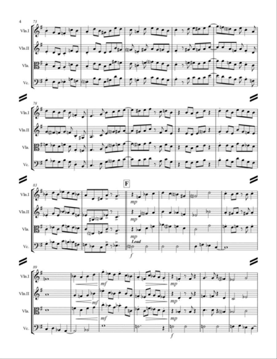 The Way You Look Tonight String Quartet scores gallery preview page 5