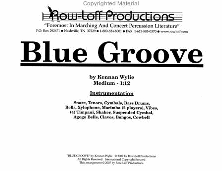 Blue Groove Blue Groove Percussion Ensemble scores gallery preview page 2
