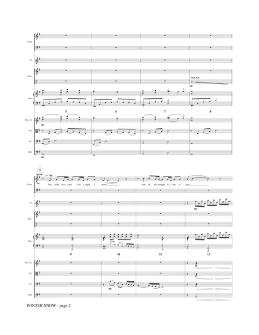 Winter Snow - Full Score Winter Snow - Full Score Choir scores gallery preview page 2