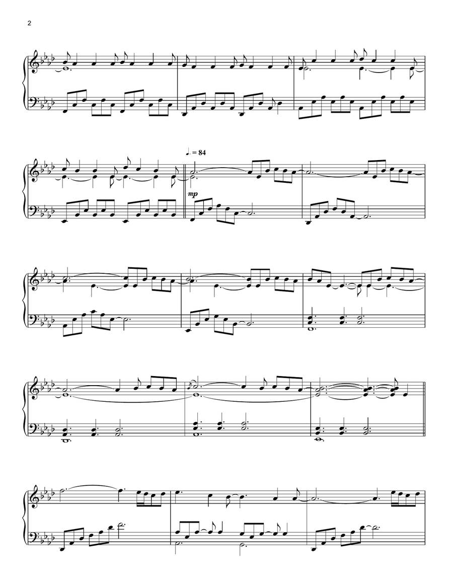 Nuvole Bianche Piano Solo scores gallery preview page 2
