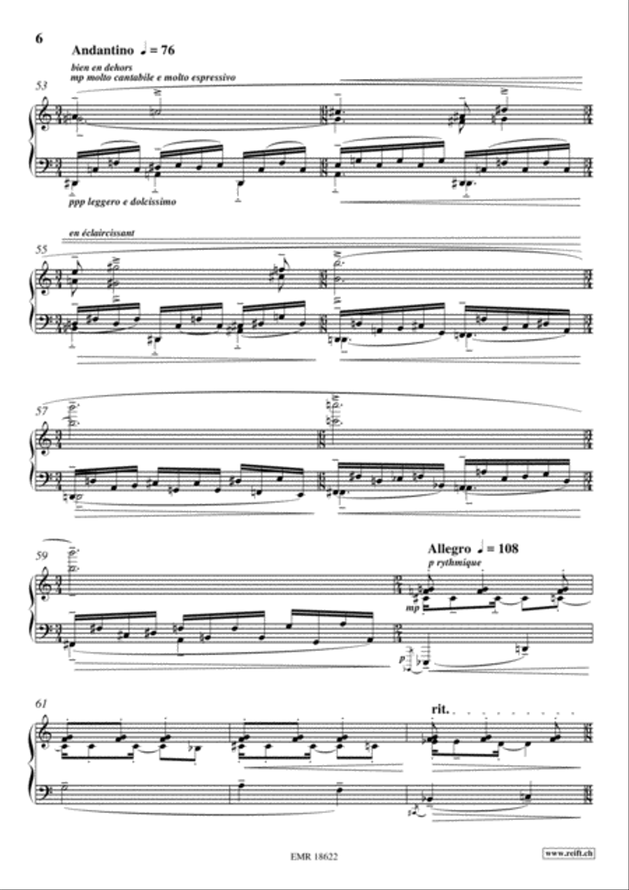Eaux-Fortes No. 4 Piano Solo scores gallery preview page 6