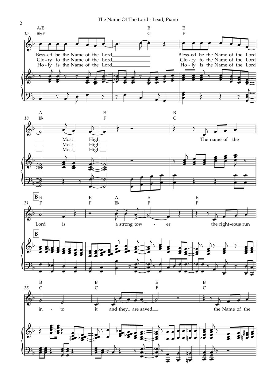 Blessed Be The Name Of The Lord Small Ensemble scores gallery preview page 6