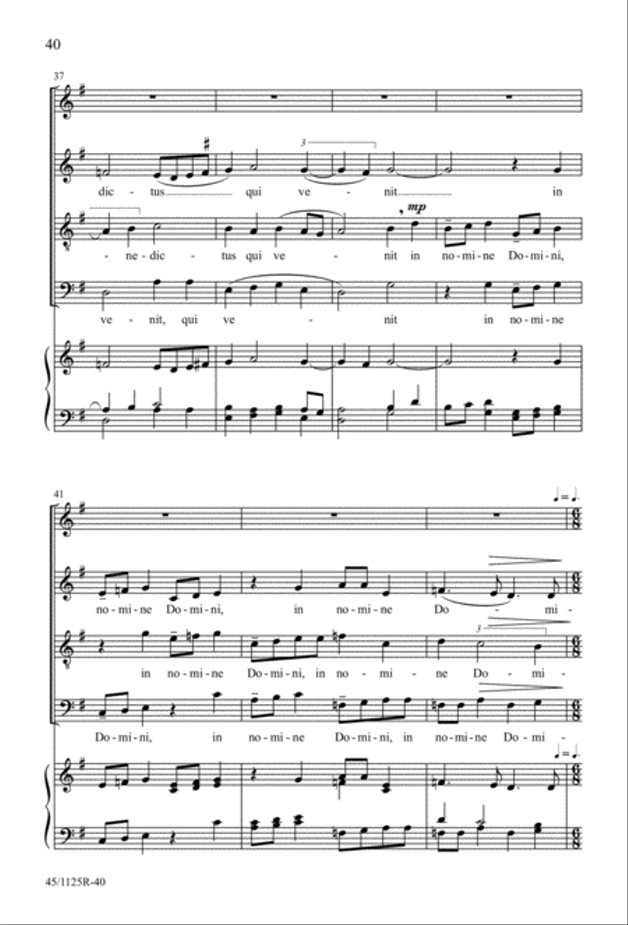 Missa super Dixit Maria Missa super Dixit Maria 4-Part scores gallery preview page 42