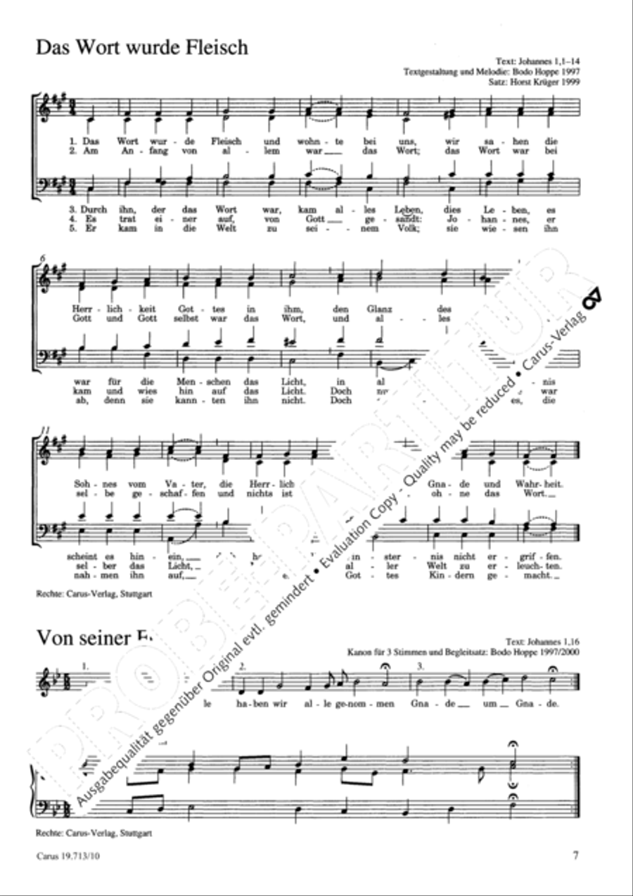 Neue Lieder und Kanons zu Advent/Weihnachten