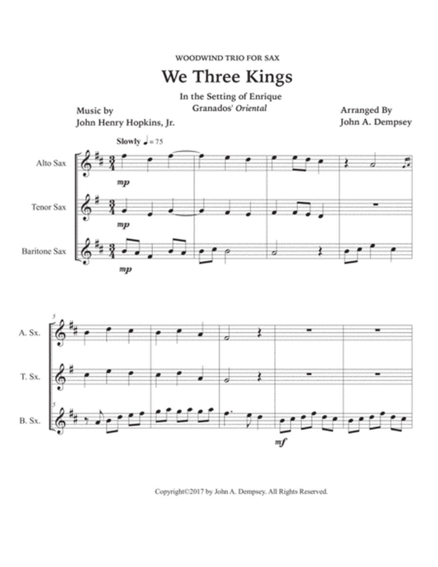 We Three Kings (Sax Trio: ATB) image number null