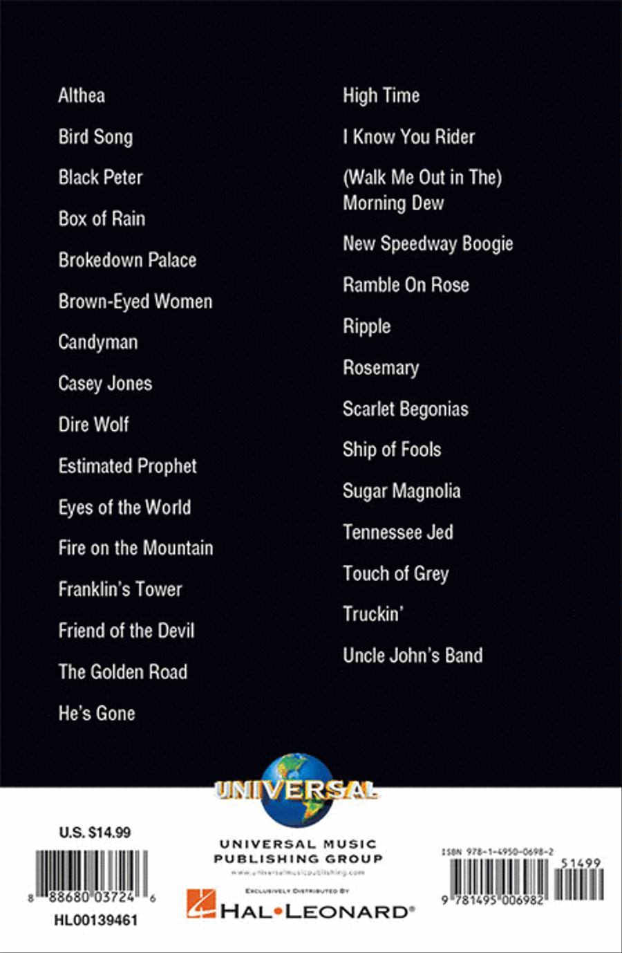 Grateful Dead – Guitar Chord Songbook Guitar scores gallery preview page 5