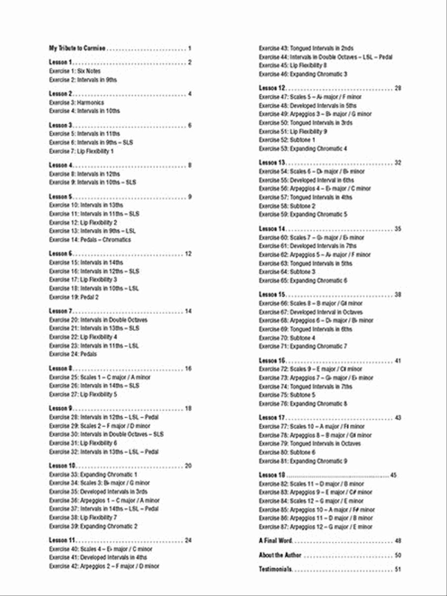 Carmine Caruso – A Sequel to Musical Calisthenics for Brass Collection / Songbook scores gallery preview page 2