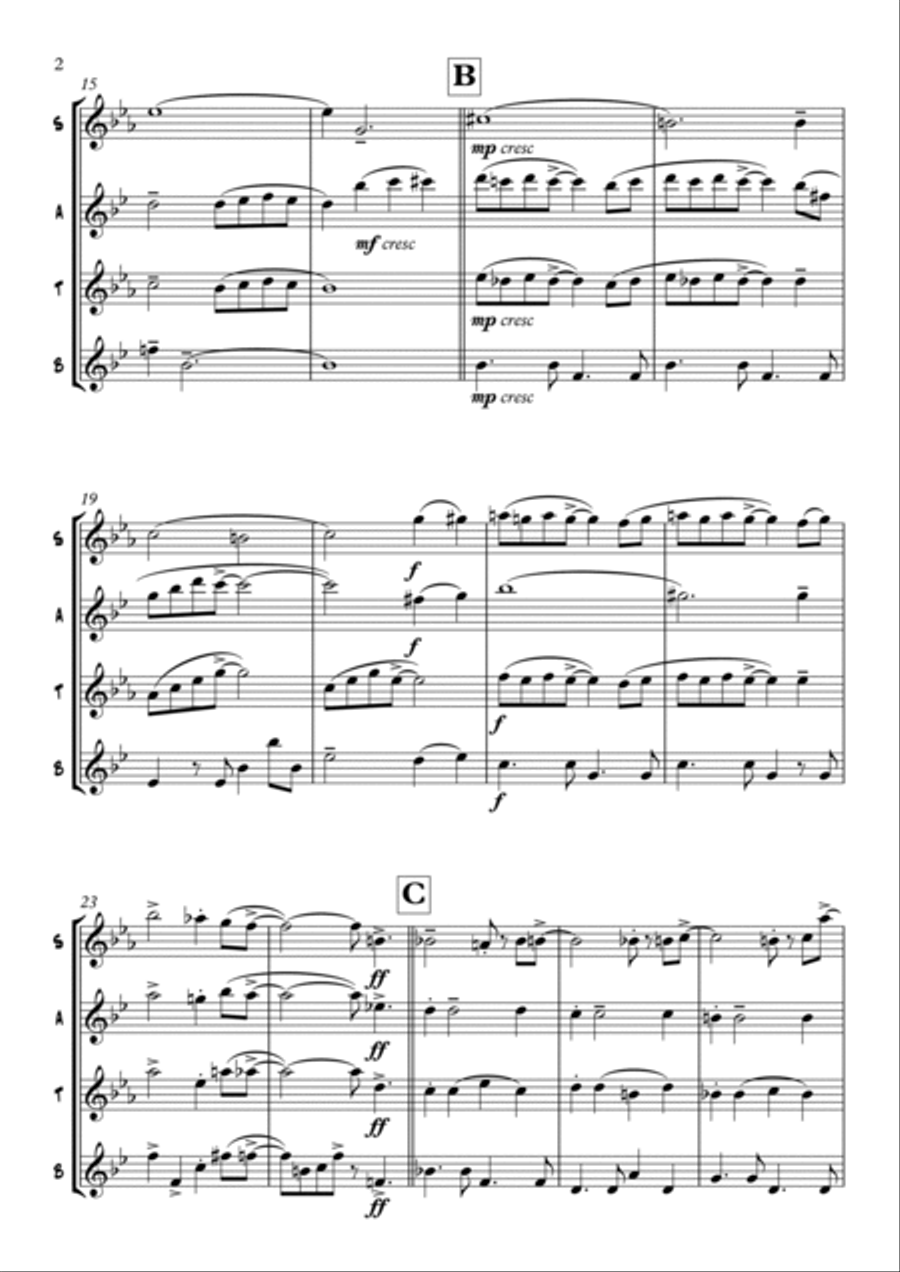 We'll Meet Again We'll Meet Again Saxophone Quartet scores gallery preview page 2