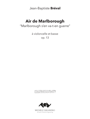 Air de Marlborough, op. 13