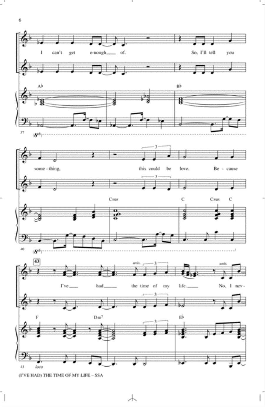 (I've Had) The Time Of My Life (arr. Mac Huff) SSA scores gallery preview page 5