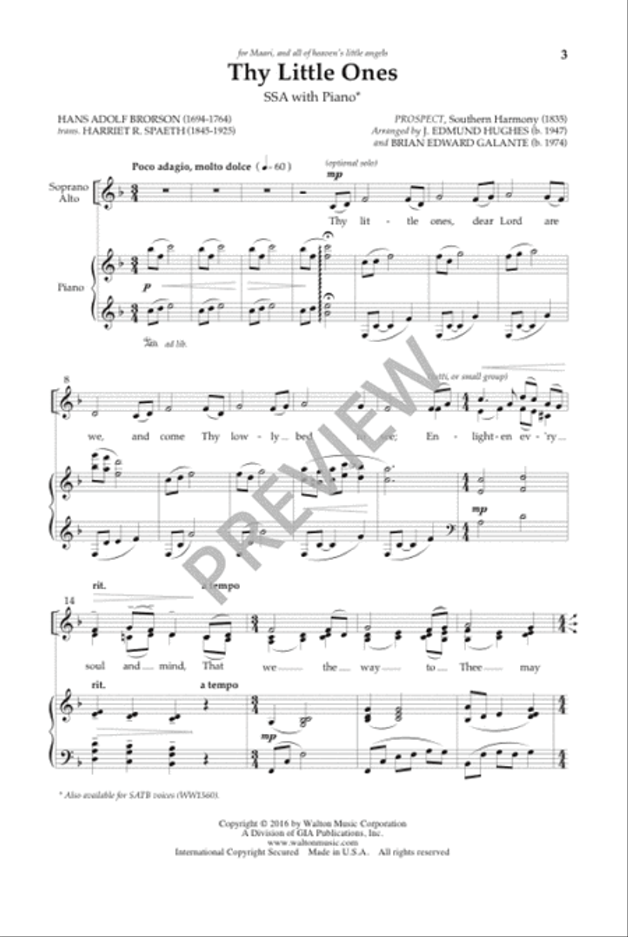 Thy Little Ones (SSA) SSA scores gallery preview page 4