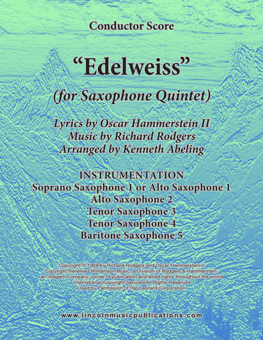 Edelweiss Saxophone Quintet scores gallery preview page 1
