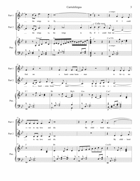 Carrickfergus (for 2-part choir) image number null