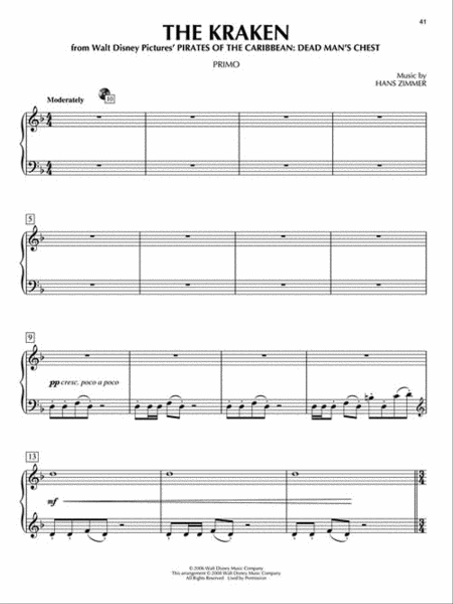 Pirates of the Caribbean 1 Piano, 4-Hands scores gallery preview page 7