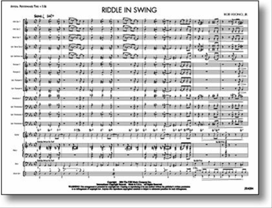 Riddle in Swing Jazz Ensemble scores gallery preview page 1