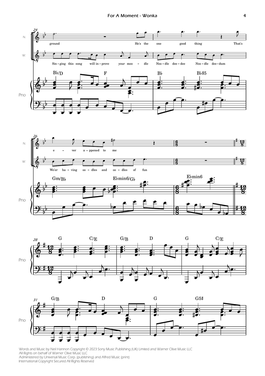 For A Moment High Voice scores gallery preview page 6